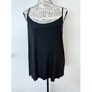 Commando Butter Cami Black Micro Modal Adjustable Strap Camisole Top XL